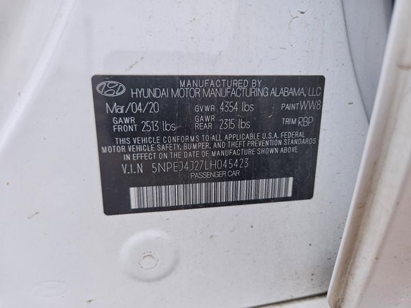 2020 HYUNDAI SONATA