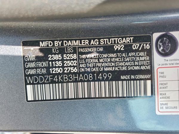 2017 MERCEDES-BENZ E