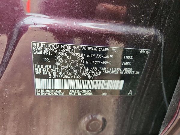 2017 TOYOTA RAV4 Ltd/Platinum