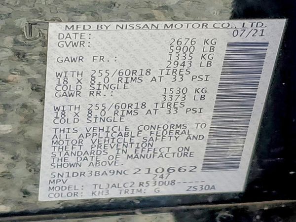 2022 NISSAN PATHFINDER SV