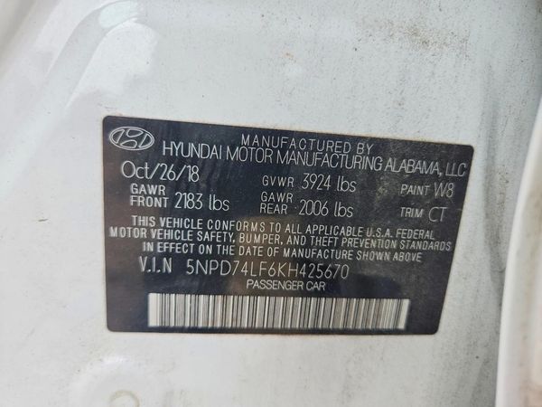 2019 HYUNDAI ELANTRA