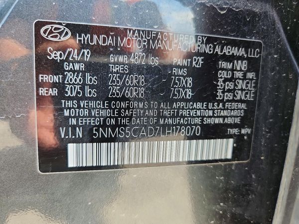 2020 HYUNDAI SANTA FE Limited