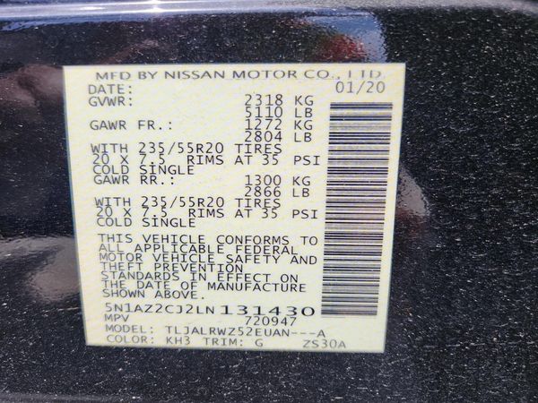 2020 NISSAN MURANO SL