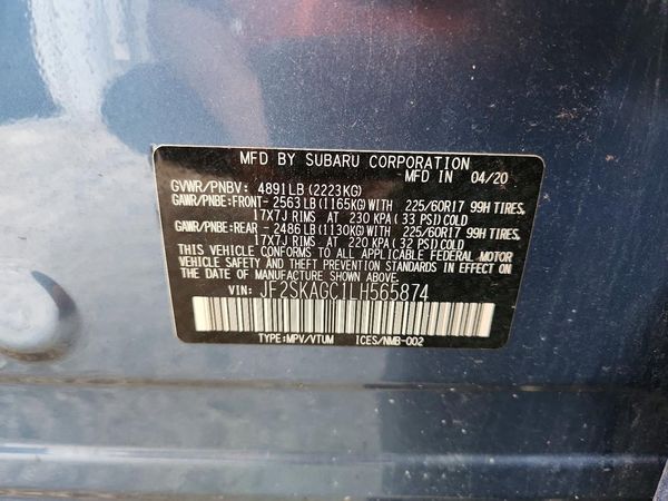 2020 SUBARU FORESTER