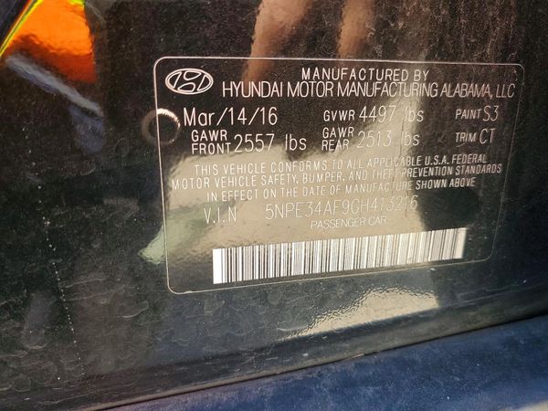 2016 HYUNDAI SONATA