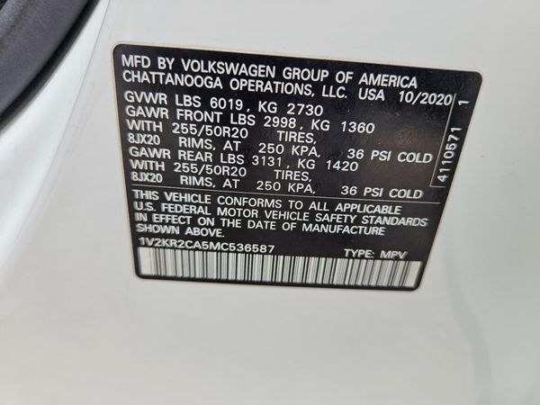 2021 VOLKSWAGEN ATLAS