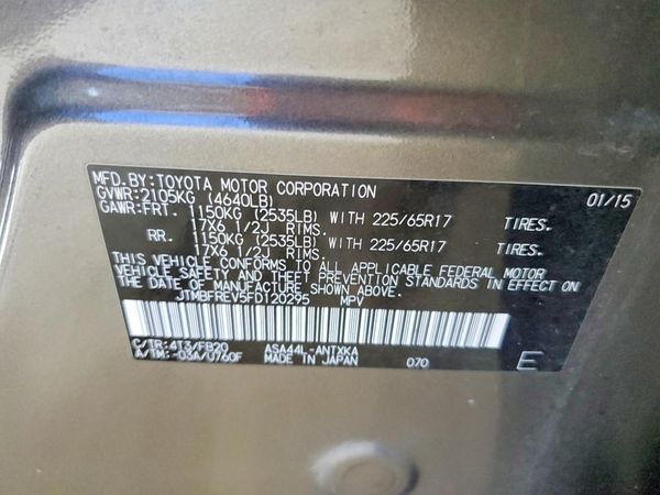 2015 TOYOTA RAV4 LE (X Grade)