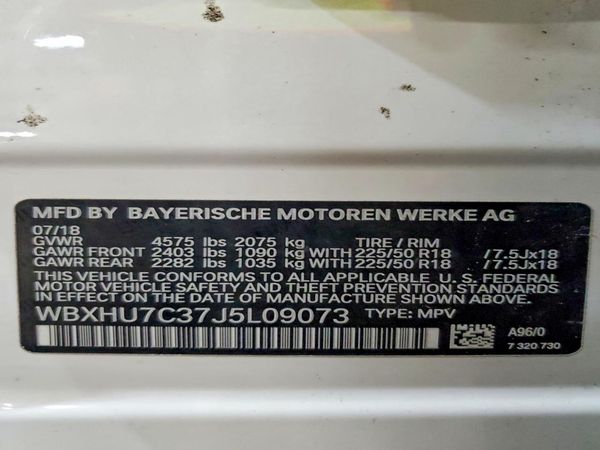 2018 BMW X1 sDrive28i — VINS