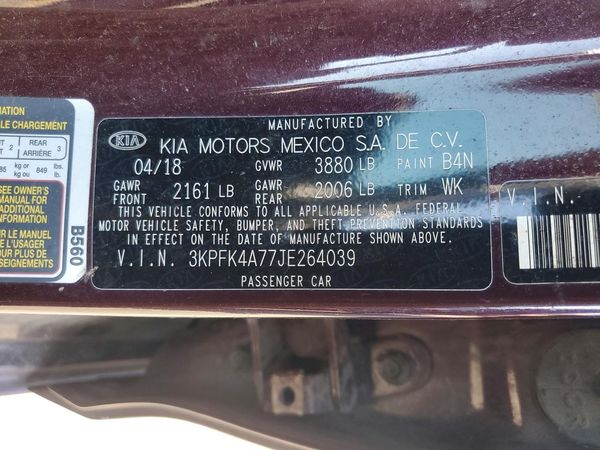 2018 KIA FORTE