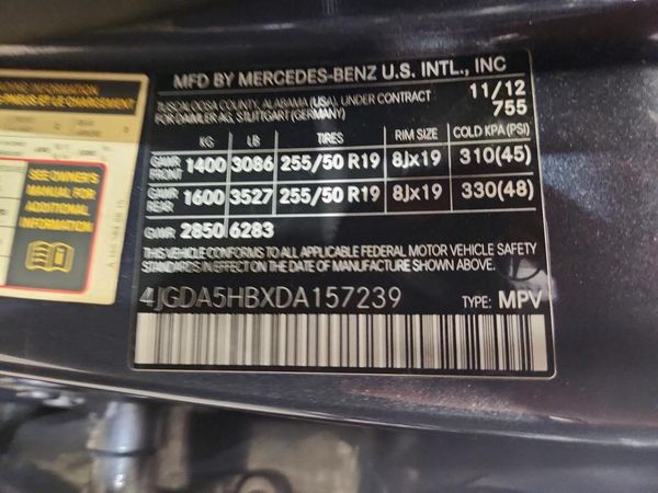 2013 MERCEDES-BENZ ML ML350 4-MATIC