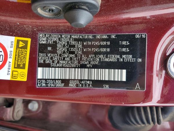 2016 TOYOTA HIGHLANDER Base/Hybrid