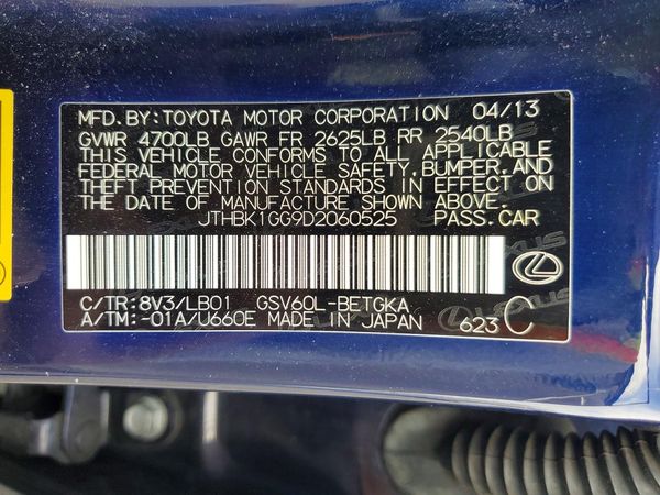 2013 LEXUS ES
