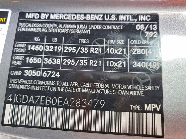 2014 MERCEDES-BENZ ML ML63 AMG 4-MATIC