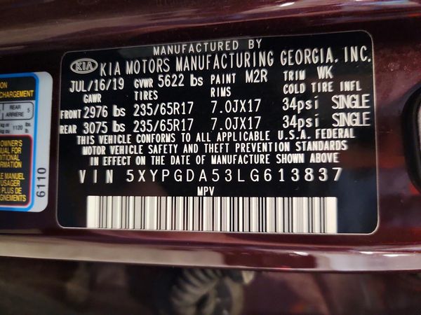 2020 KIA SORENTO L, LX, S