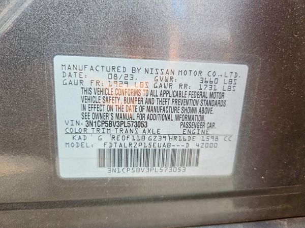 2023 NISSAN KICKS S — VINS