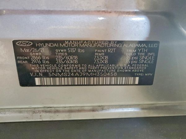 2021 HYUNDAI SANTA FE SEL