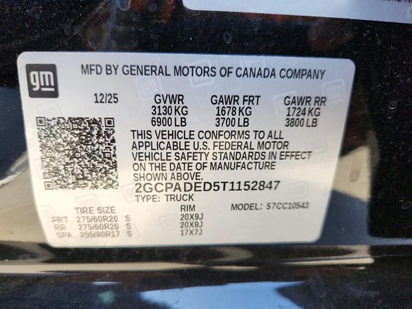 2026 CHEVROLET SILVERADO RST — VINS