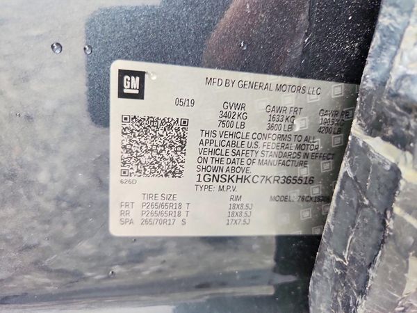 2019 CHEVROLET SUBURBAN LT