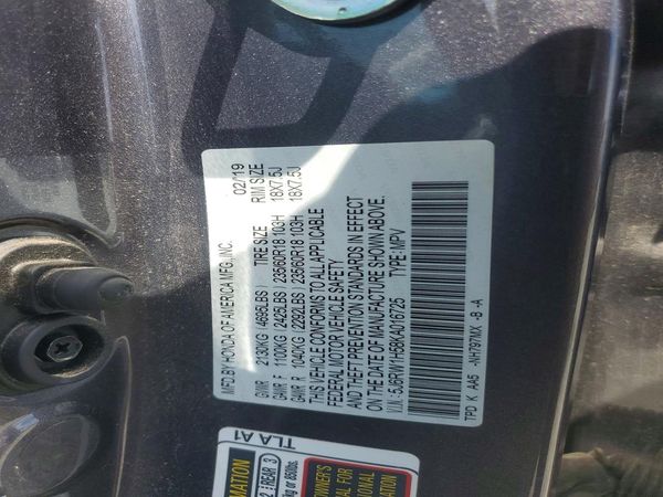 2019 HONDA CRV EX