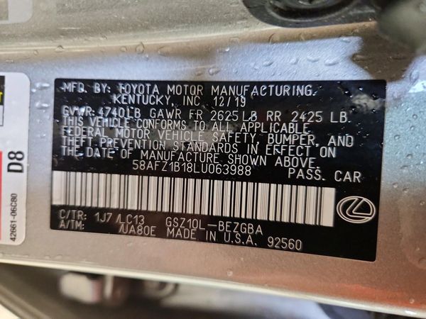 2020 LEXUS ES 350 Ultra Luxury