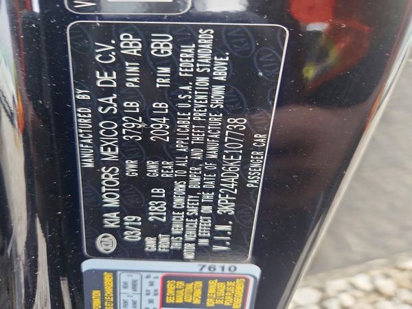 2019 KIA FORTE FE/LX/LXS