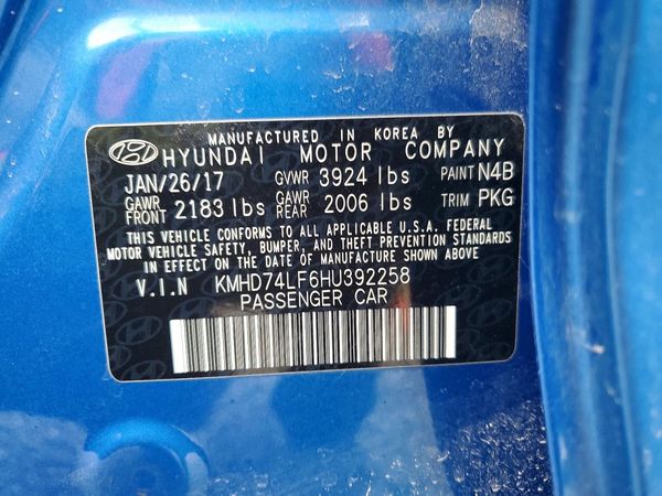 2017 HYUNDAI ELANTRA SE Base
