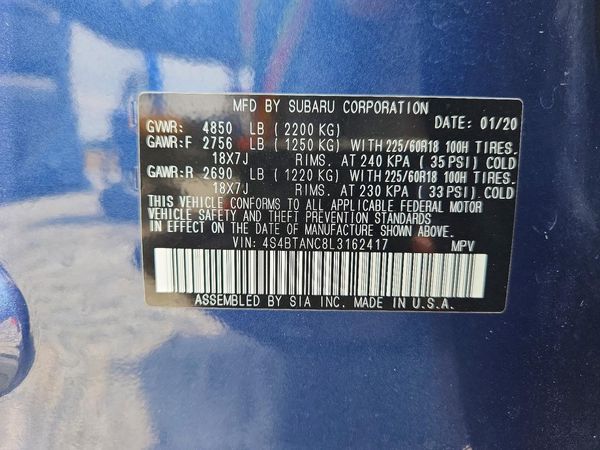 2020 SUBARU OUTBACK Limited+M/R+NAVI(HK) — VINS