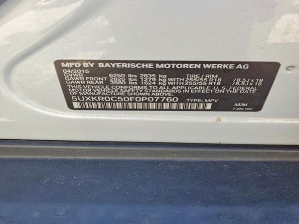 2015 BMW X5 xDrive35i — VINS