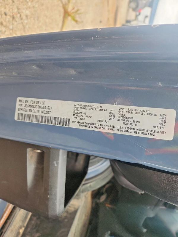 2021 RAM PROMASTER 3500