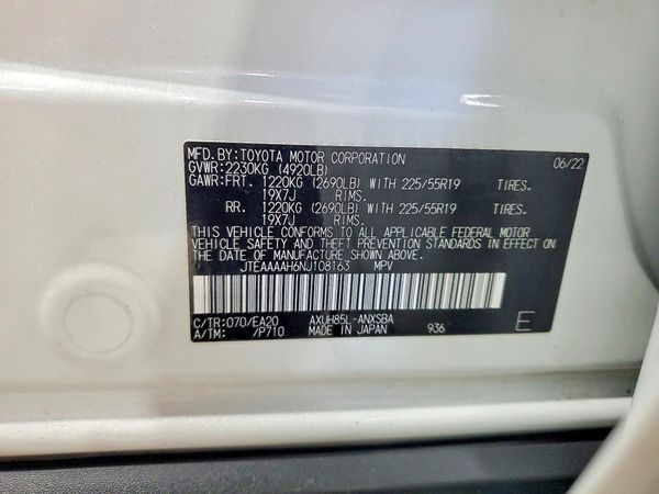 2022 TOYOTA VENZA