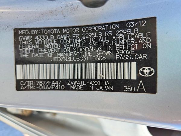 2012 TOYOTA PRIUS V TH