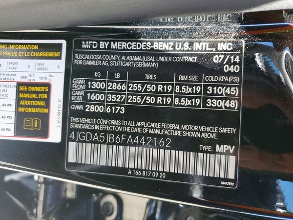 2015 MERCEDES-BENZ ML