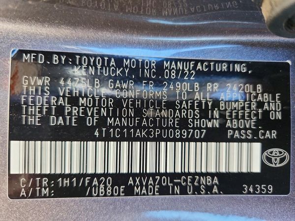 2023 TOYOTA CAMRY LE