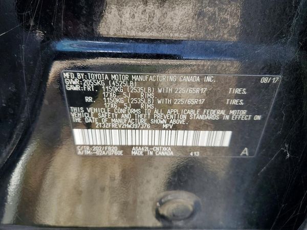 2017 TOYOTA RAV4 LE