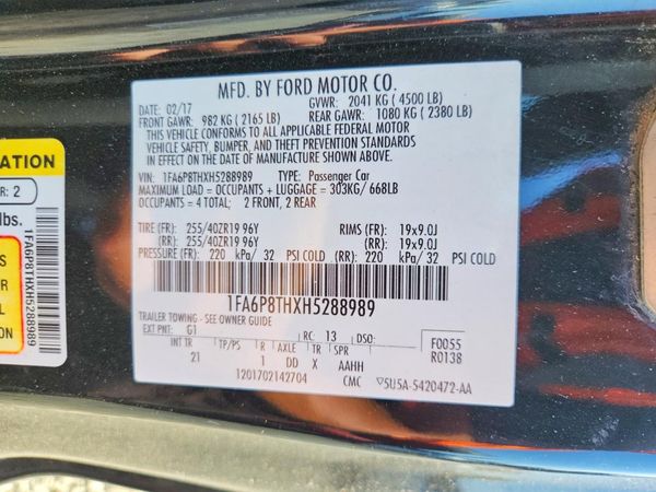 2017 FORD MUSTANG I4 Coupe
