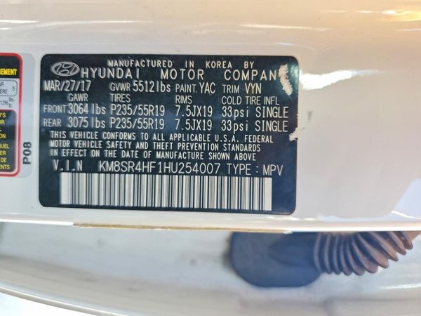 2017 HYUNDAI SANTA FE TOP