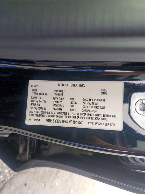 2022 TESLA MODEL 3