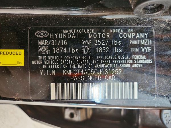 2016 HYUNDAI ACCENT GS / GLS