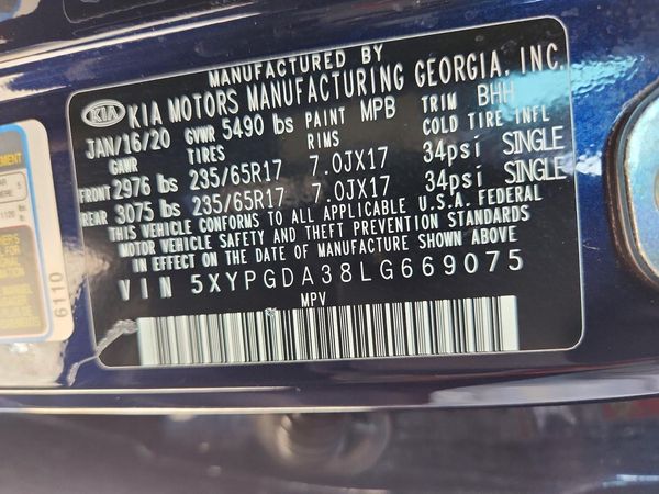2020 KIA SORENTO