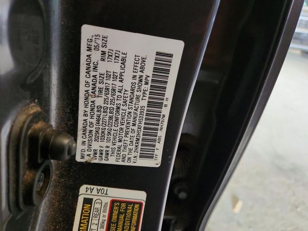 2015 HONDA CRV EX
