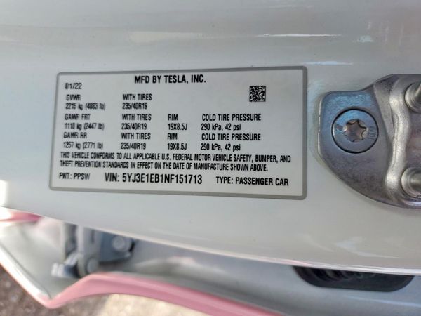 2022 TESLA MODEL 3