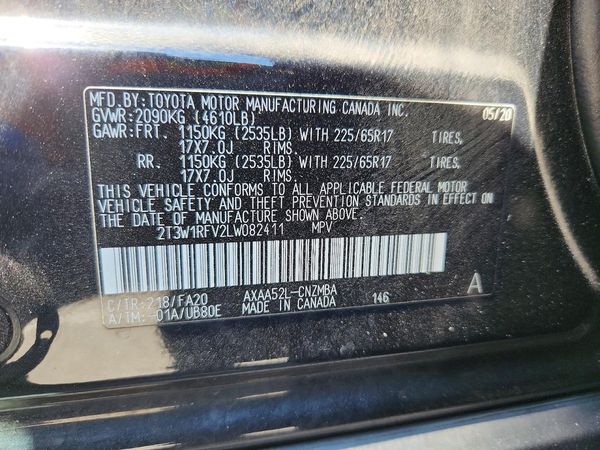 2020 TOYOTA RAV4 XLE