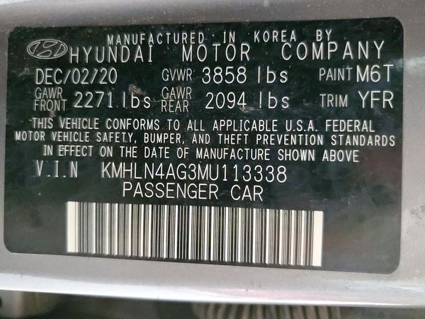 2021 HYUNDAI ELANTRA SEL
