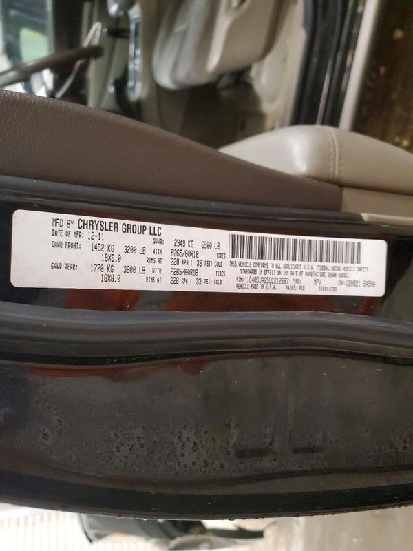 2012 DODGE DURANGO SXT