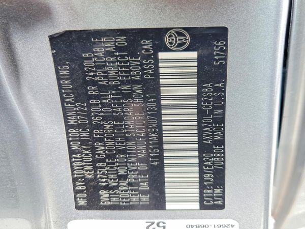 2022 TOYOTA CAMRY SE