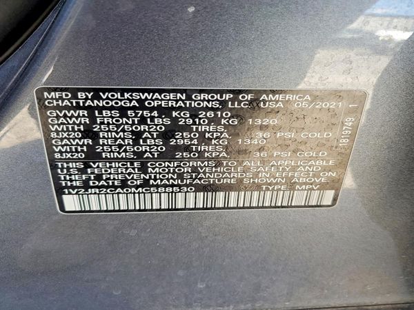 2021 VOLKSWAGEN ATLAS