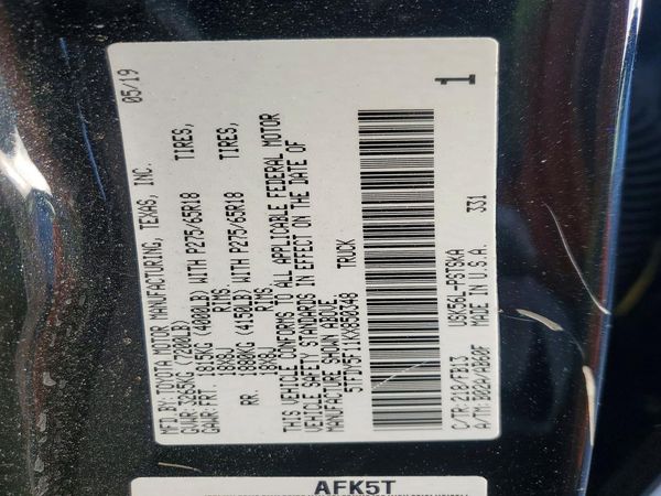 2019 TOYOTA TUNDRA SR5 Grade