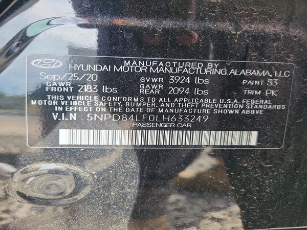 2020 HYUNDAI ELANTRA