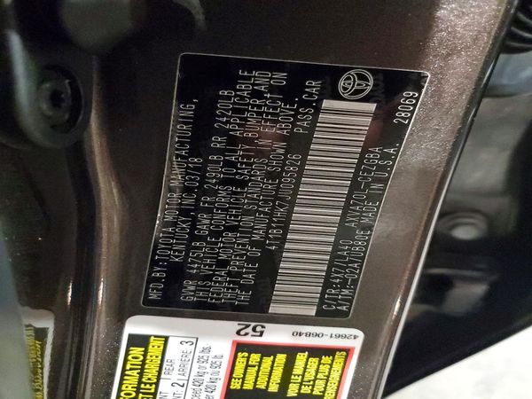 2018 TOYOTA CAMRY L/LE/SE/XLE