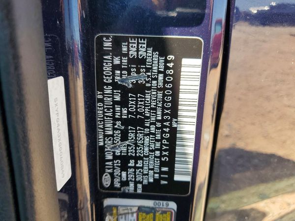 2016 KIA SORENTO